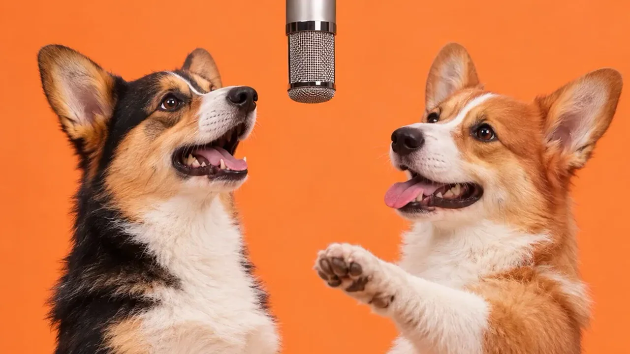 Orange Corgis Duo